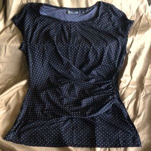 New York & Company. Size L. Black and White Polka Dot.